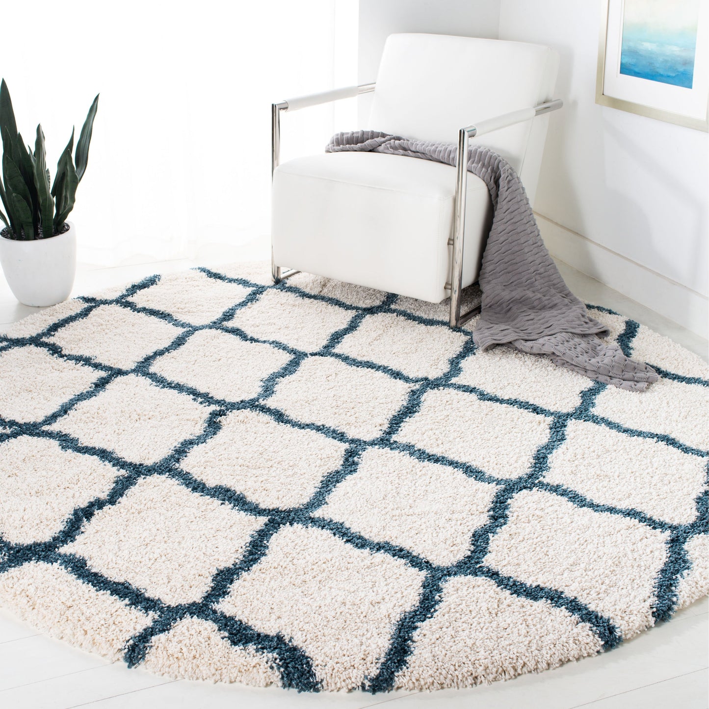 Tapis SAFAVIEH Hudson Shag Athena Trellis de 5 cm d'épaisseur
