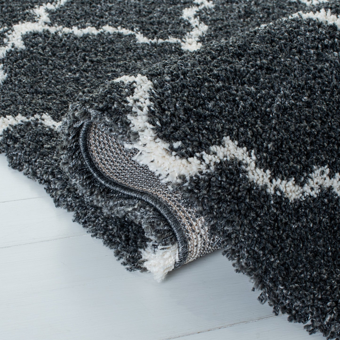 Tapis SAFAVIEH Hudson Shag Jeryl Glam Trellis de 5 cm d'épaisseur