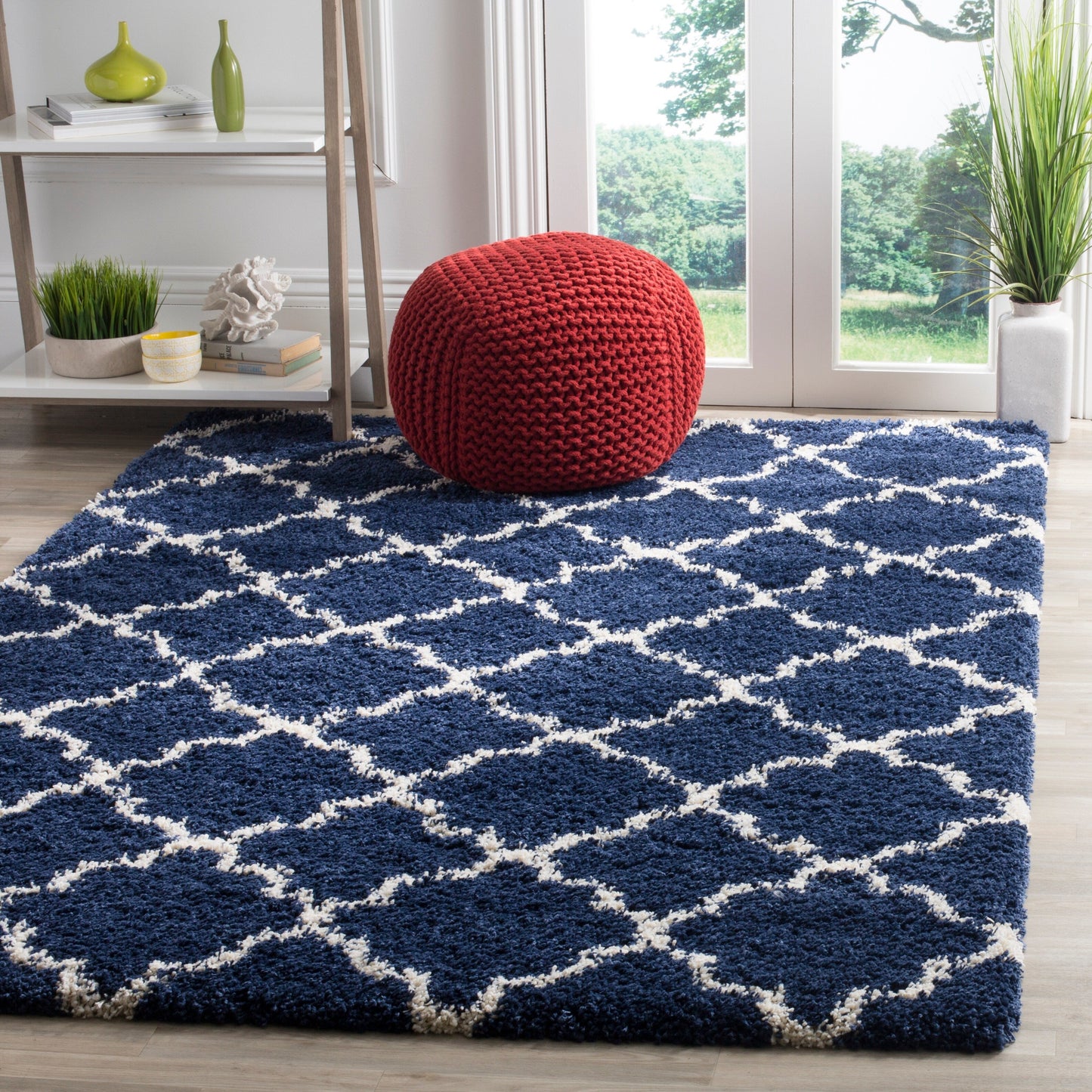 Tapis SAFAVIEH Hudson Shag Jeryl Glam Trellis de 5 cm d'épaisseur