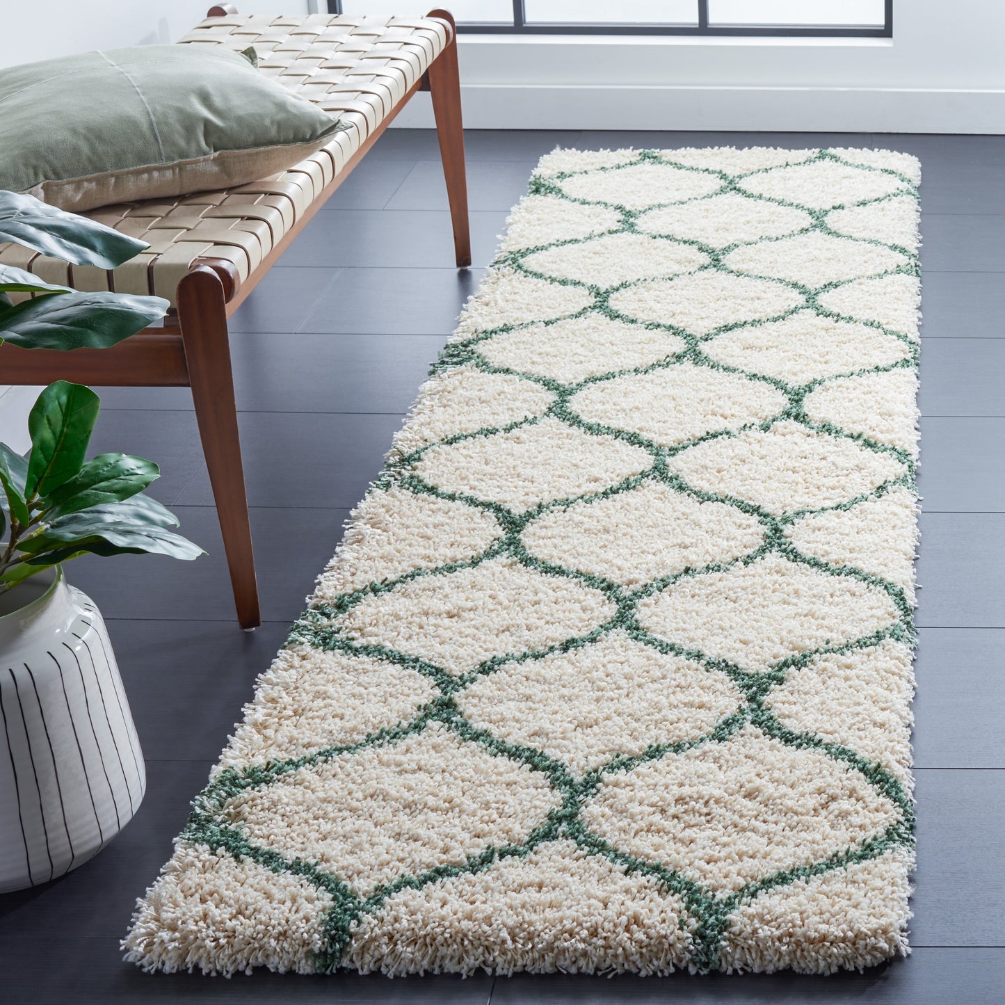 Tapis SAFAVIEH Hudson Shag Pushpa Trellis de 5 cm d'épaisseur
