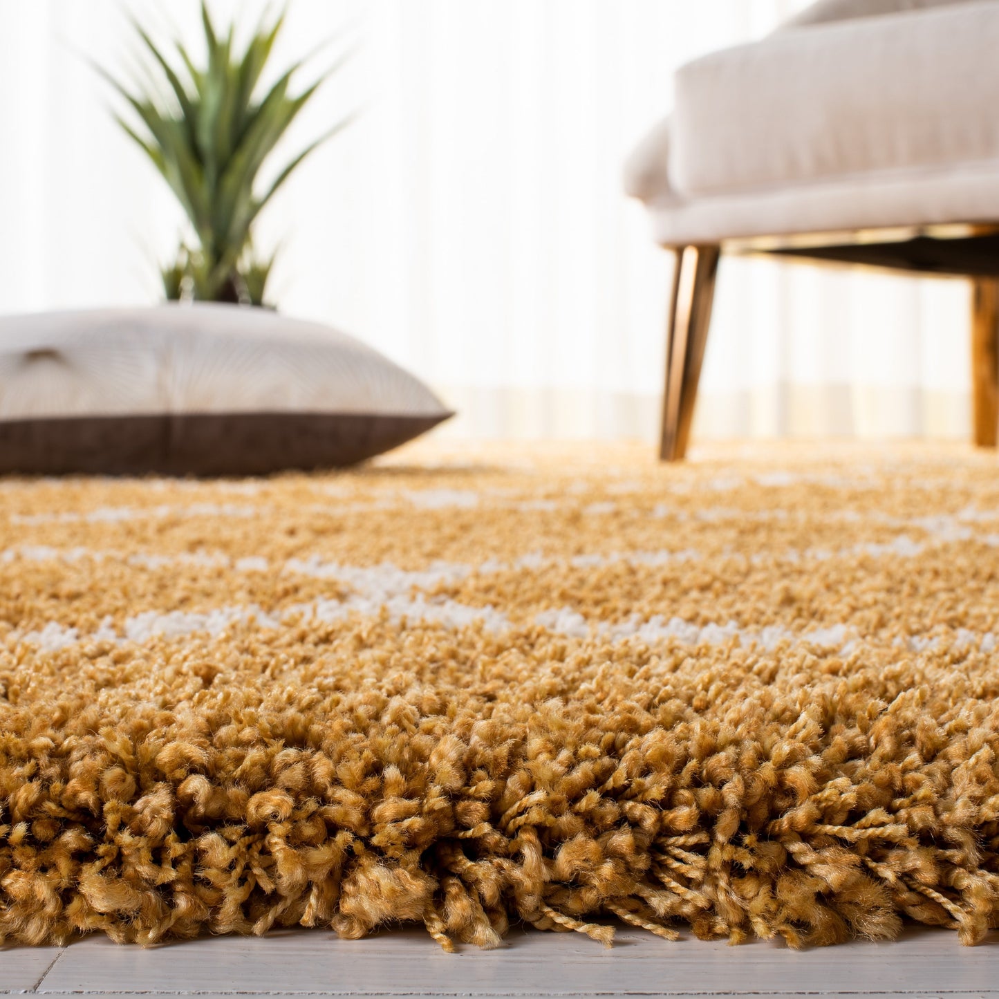 Tapis SAFAVIEH Hudson Shag Pushpa Trellis de 5 cm d'épaisseur