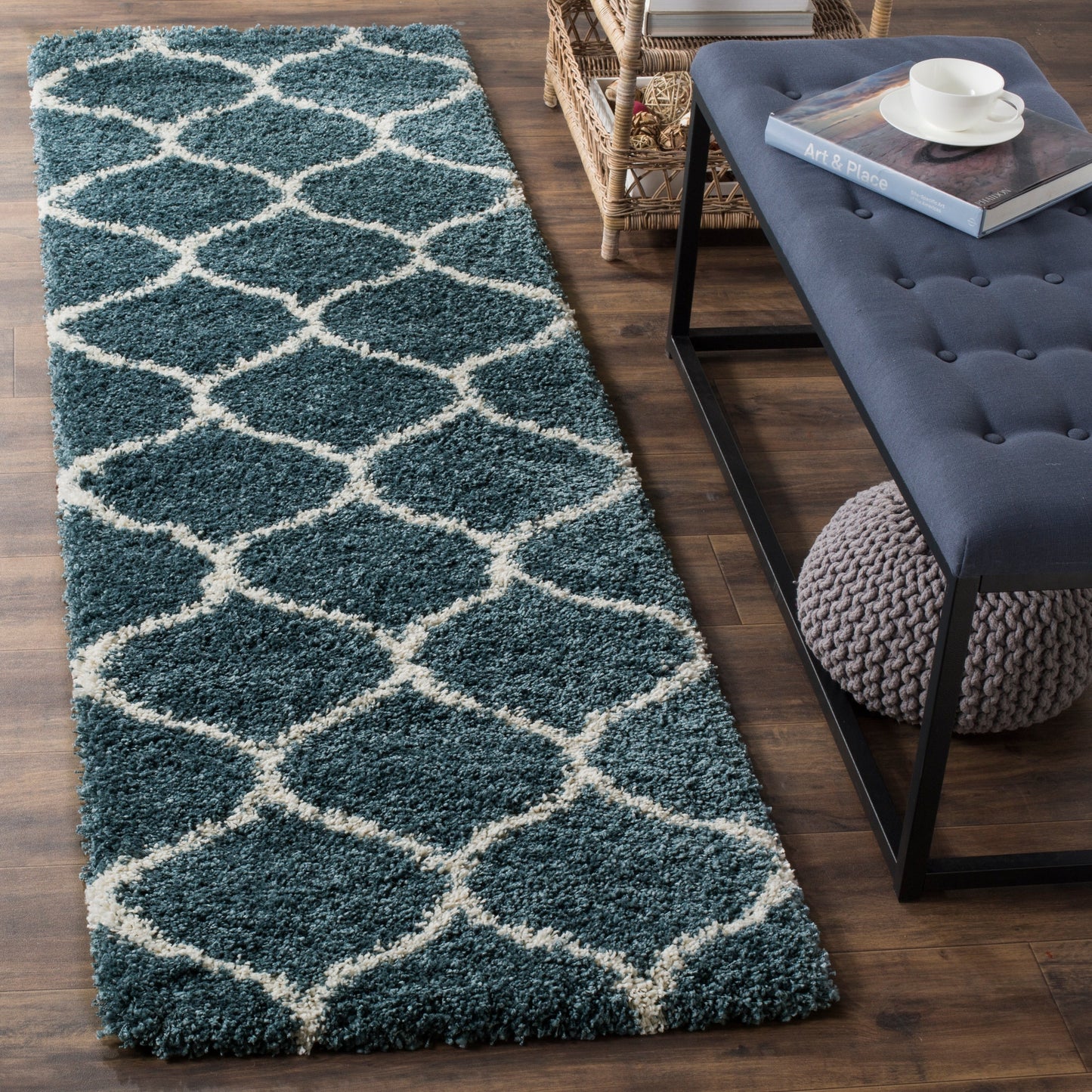 Tapis SAFAVIEH Hudson Shag Pushpa Trellis de 5 cm d'épaisseur