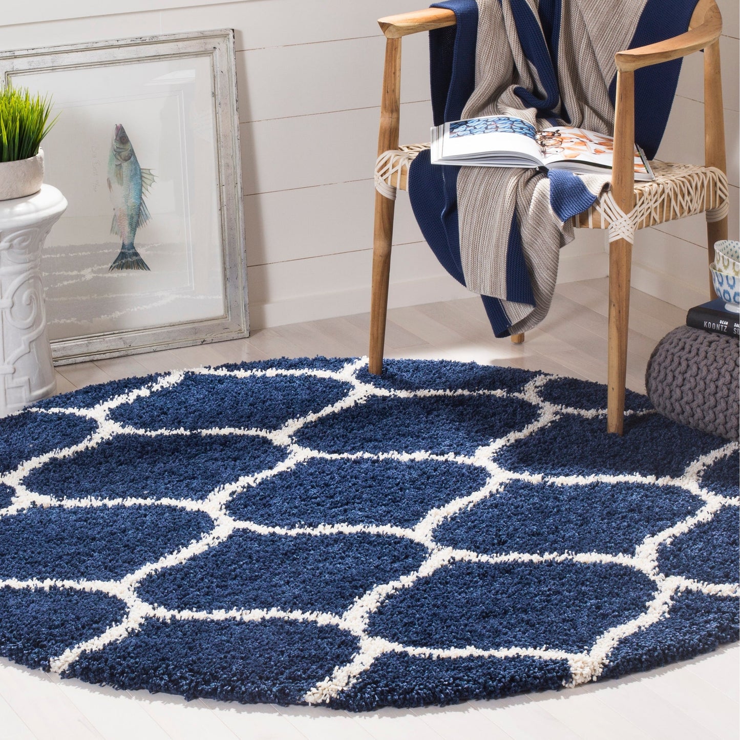 Tapis SAFAVIEH Hudson Shag Pushpa Trellis de 5 cm d'épaisseur