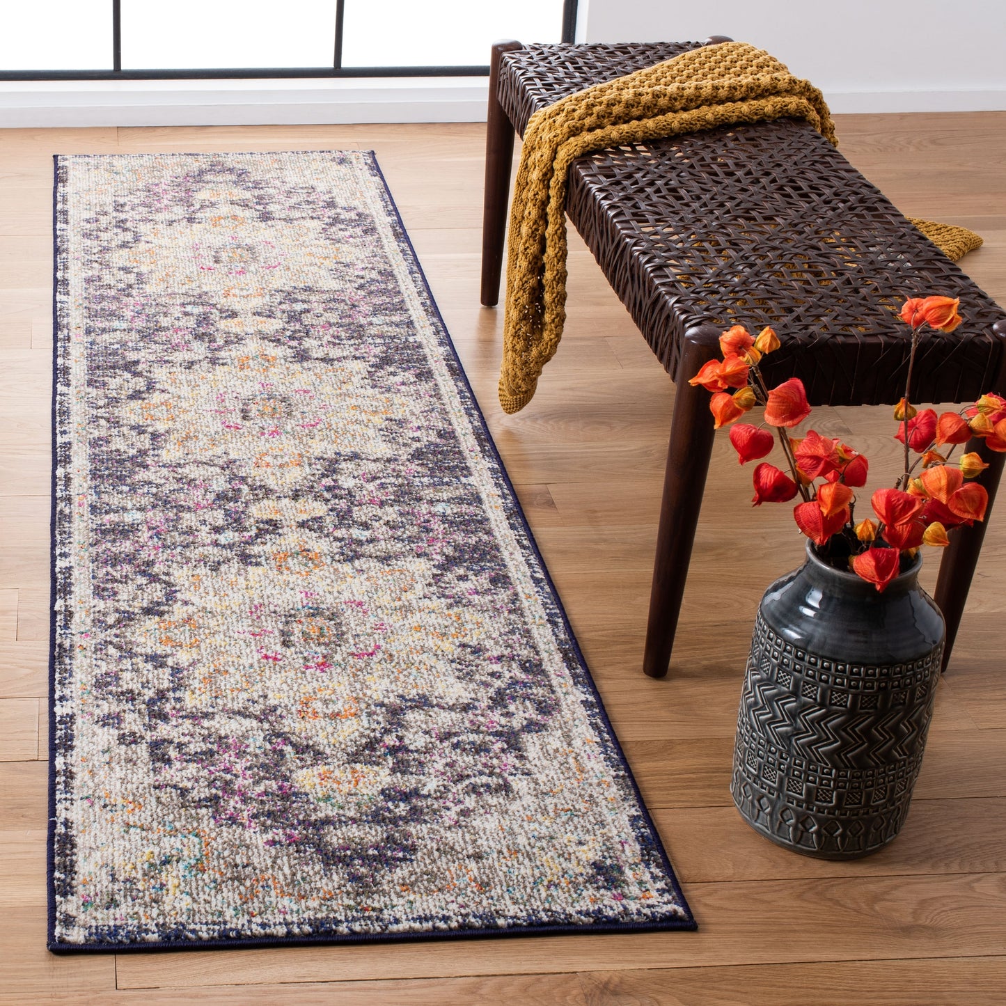 SAFAVIEH Tapis Madison Katelijne Boho médaillon vieilli