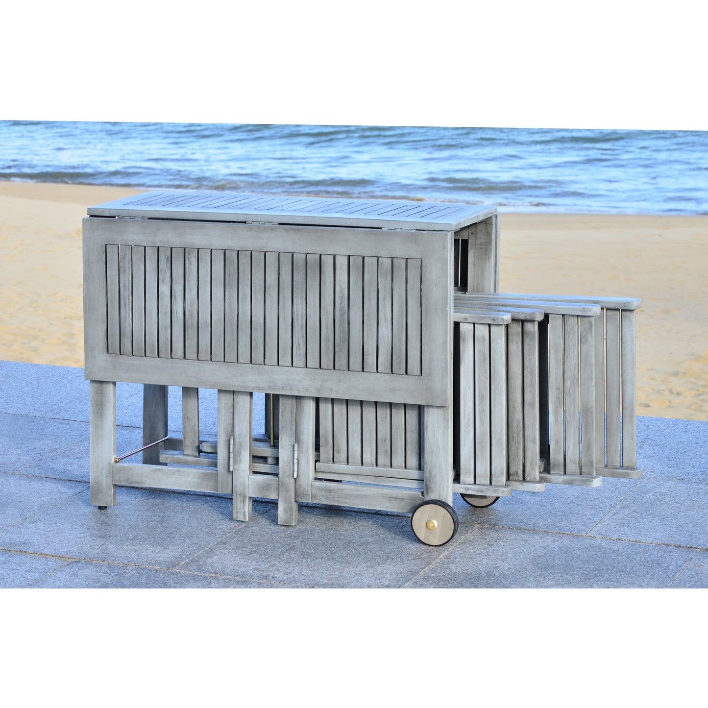 Ensemble de salle à manger d'extérieur 5 pièces SAFAVIEH Brandy - 43 x 35 x 29 cm