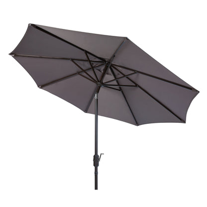 Parasol de terrasse SAFAVIEH Rieta en aluminium, inclinable et à manivelle, 2,74 m (9 pi), base non incluse