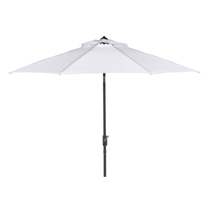 Parasol de terrasse SAFAVIEH Rieta en aluminium, inclinable et à manivelle, 2,74 m (9 pi), base non incluse