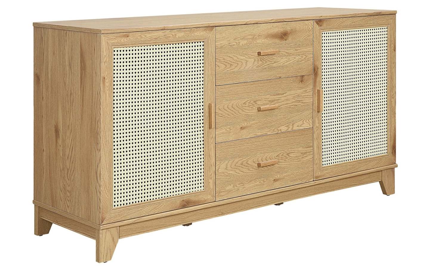 Manhattan Comfort Sheridan 59.05" Modern Cane Sideboard with Adjustable Sheriders - Natural|Desserte moderne Sheridan de Manhattan Comfort de 59,05 po avec roseau et tablettes réglables - naturelle