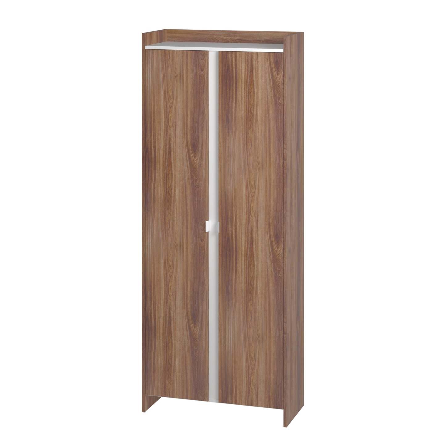 Manhattan Comfort Mid-Century Modern Ratzer Storage Cabinet with 11 Shelves - Brown &amp; White|Armoire de rangement Ratzer de Manhattan Comfort de style moderne du milieu du 20e siècle avec 11 tablettes - brune et blanche