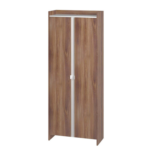 Manhattan Comfort Mid-Century Modern Ratzer Storage Cabinet with 11 Shelves - Brown &amp; White|Armoire de rangement Ratzer de Manhattan Comfort de style moderne du milieu du 20e siècle avec 11 tablettes - brune et blanche