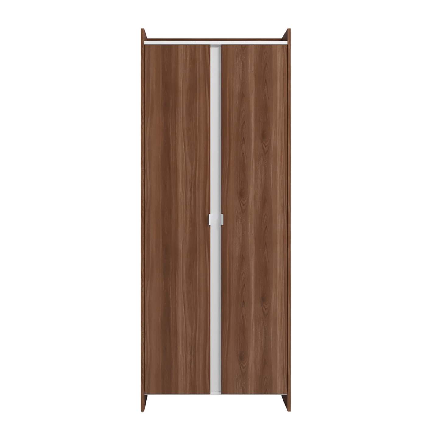 Manhattan Comfort Mid-Century Modern Ratzer Storage Cabinet with 11 Shelves - Brown &amp; White|Armoire de rangement Ratzer de Manhattan Comfort de style moderne du milieu du 20e siècle avec 11 tablettes - brune et blanche
