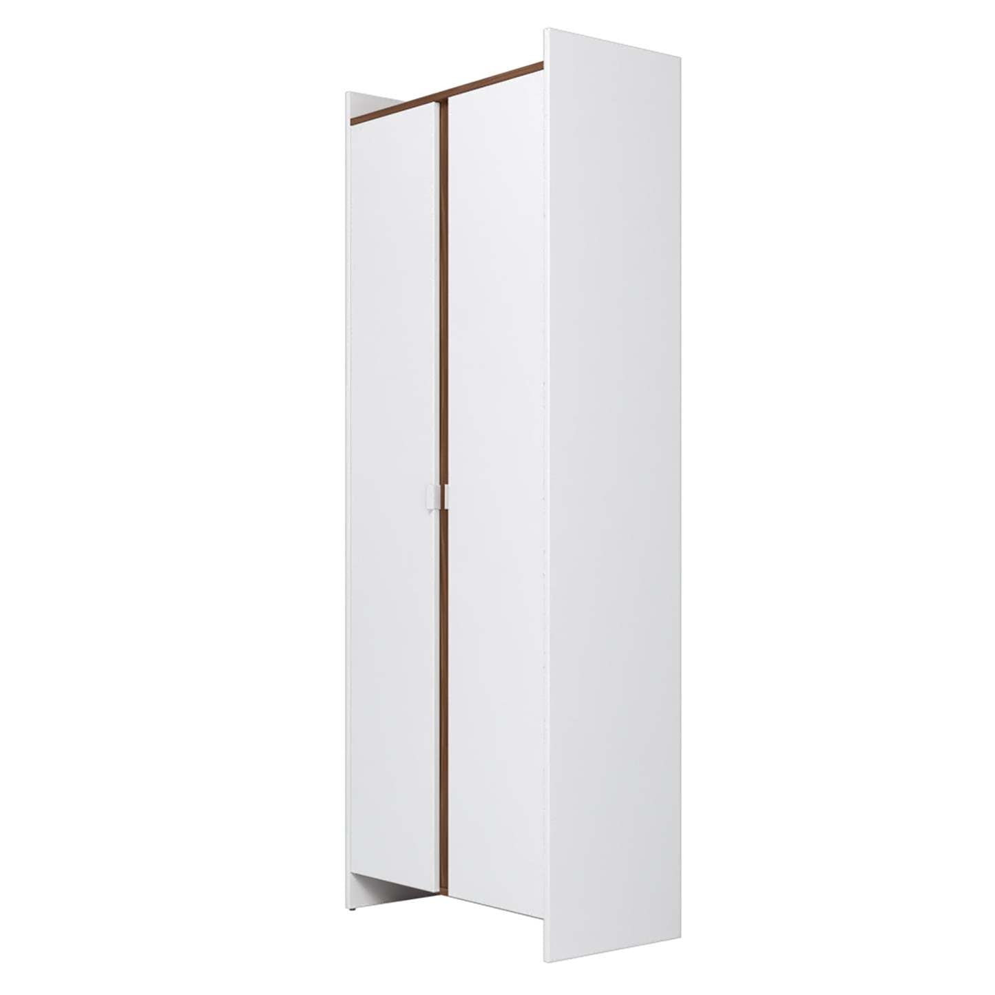 Manhattan Comfort Mid-Century Modern Ratzer Storage Cabinet with 11 Shelves - White &amp; Brown|Armoire de rangement Ratzer de Manhattan Comfort de style moderne du milieu du 20e siècle avec 11 tablettes - blanche et brune