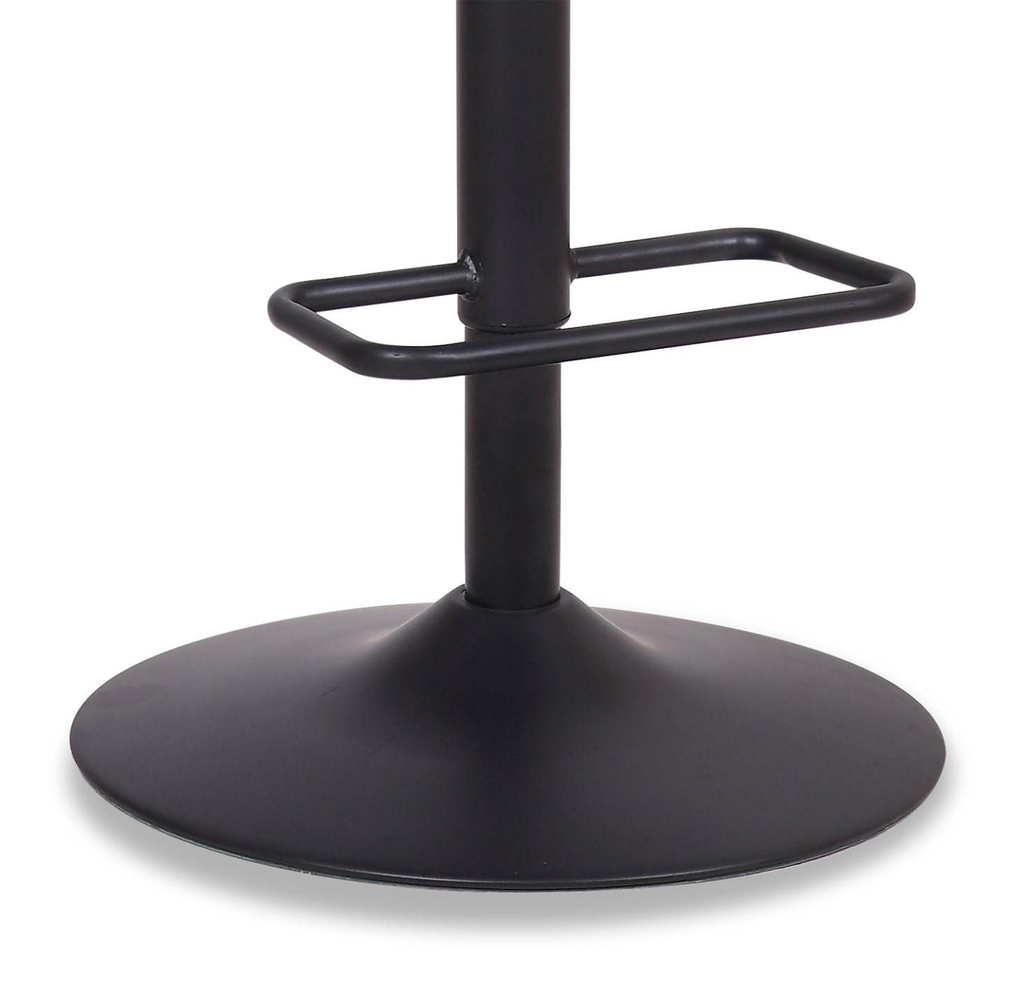 Tabouret de bar Seth avec siège pivotant et réglable, tissu en cuir végétalien, métal - Gris | Tabouret de bar Seth en tissu de cuir végétalien et en métal avec siège pivotant et réglable - gris