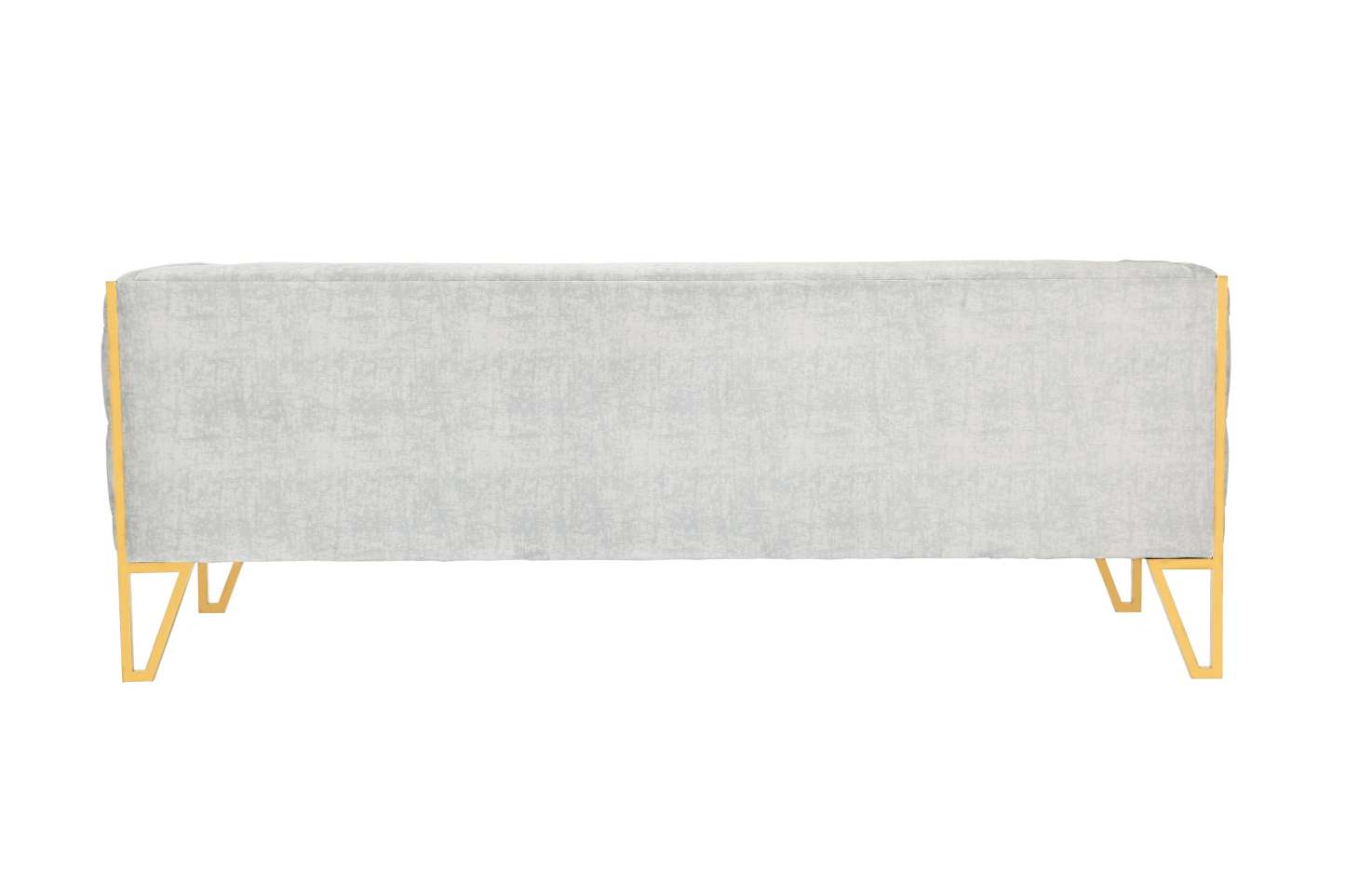 Canapé Vector de Manhattan Comfort de 81,5 po en velours - gris et doré