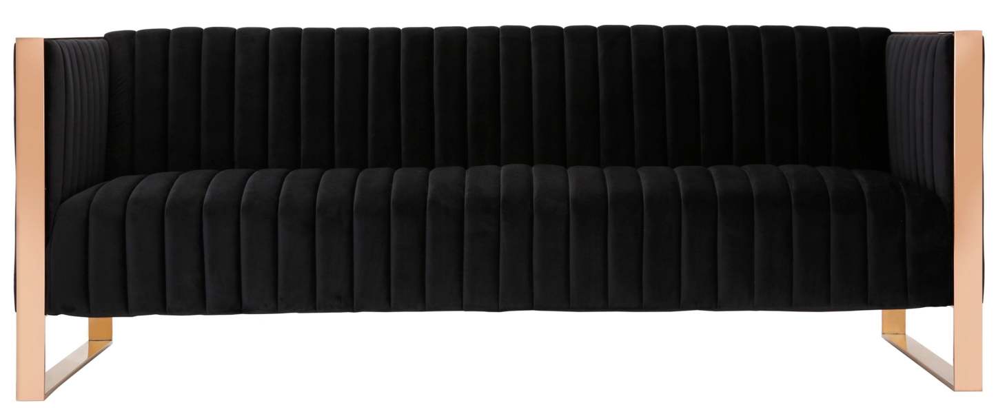 Sofa Trillium de Manhattan Comfort de 83,07 po - noir et doré