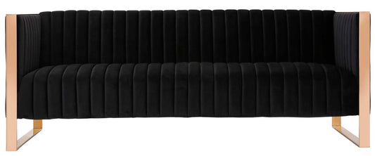 Sofa Trillium de Manhattan Comfort de 83,07 po - noir et doré