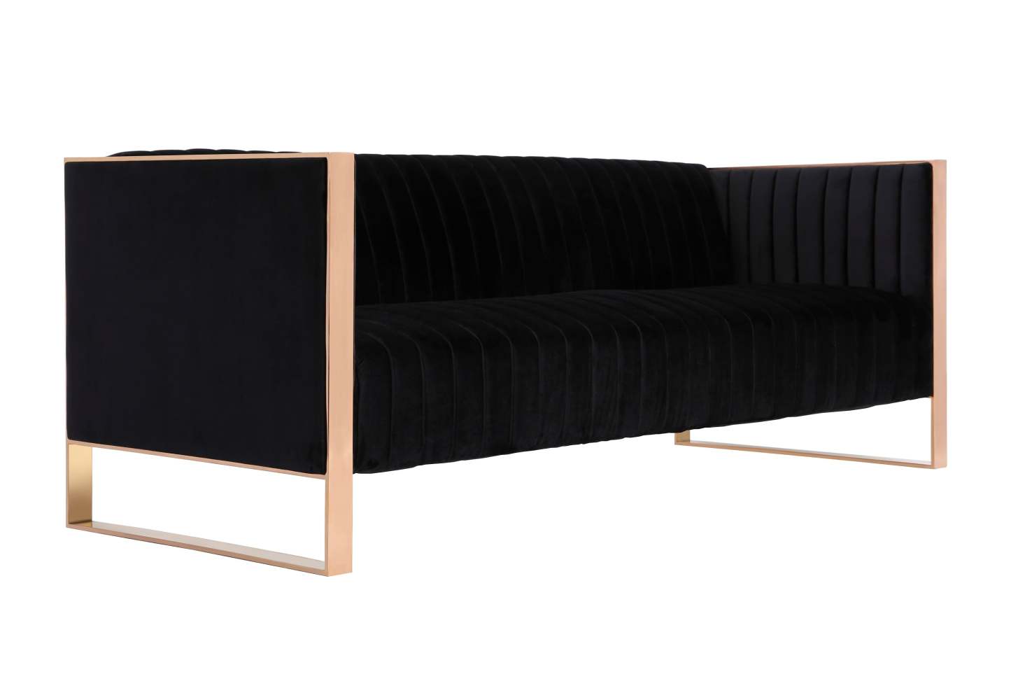 Sofa Trillium de Manhattan Comfort de 83,07 po - noir et doré