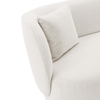 Sofa contemporain Siri de Manhattan Comfort de 92,52 po en lin tissé avec coussins - crème