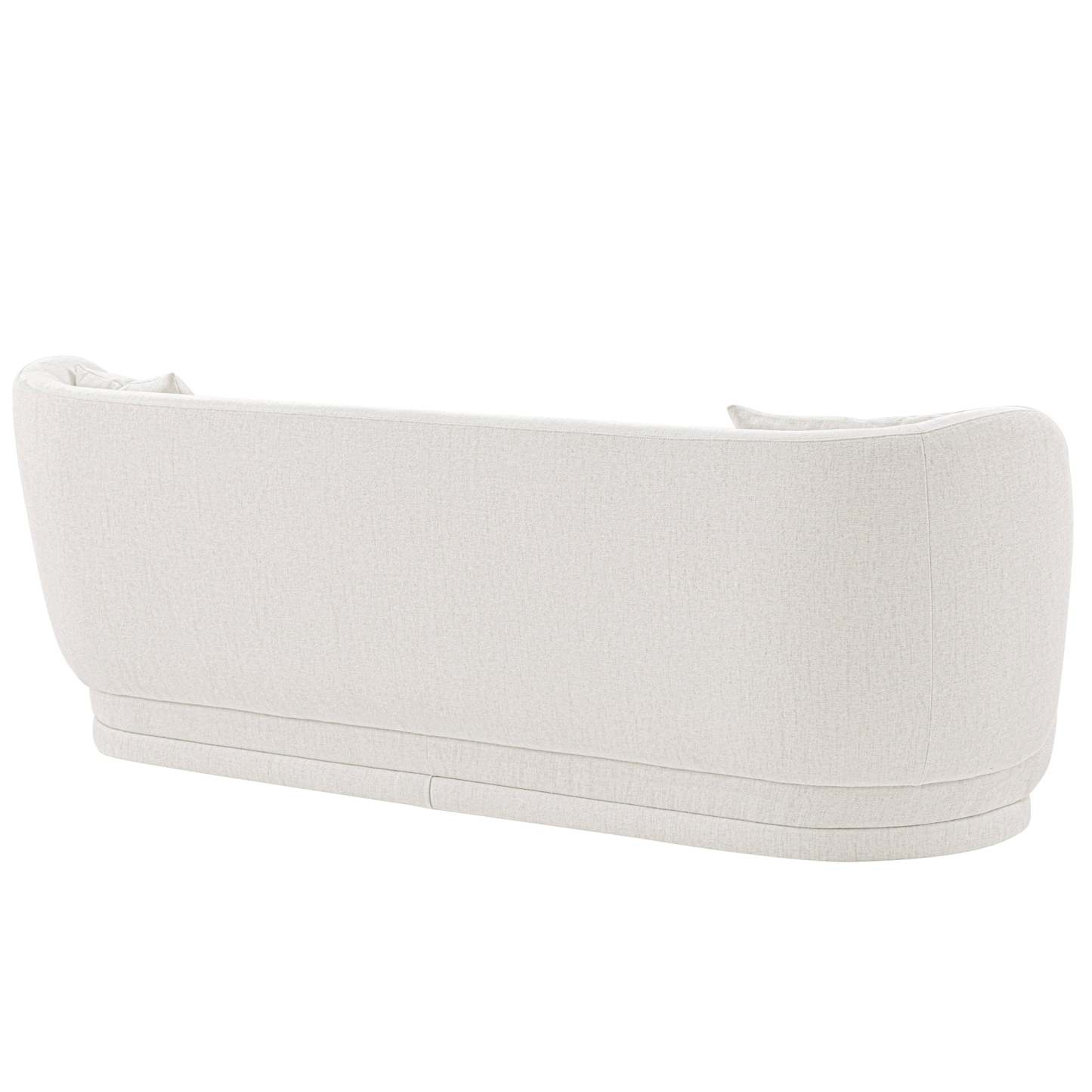 Sofa contemporain Siri de Manhattan Comfort de 92,52 po en lin tissé avec coussins - crème