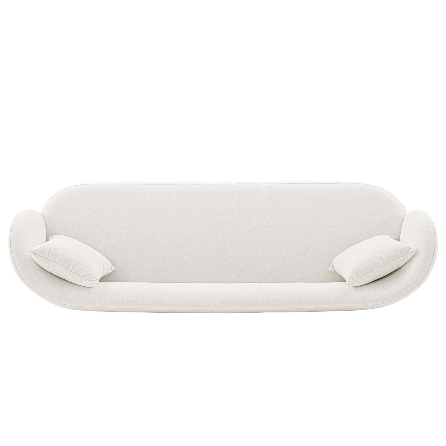 Sofa contemporain Siri de Manhattan Comfort de 92,52 po en lin tissé avec coussins - crème