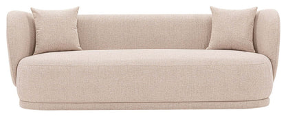Sofa contemporain Siri de Manhattan Comfort de 92,52 po en lin tissé avec coussins - blé