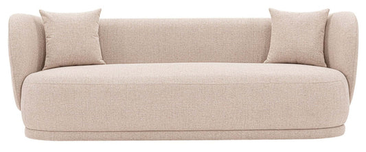 Sofa contemporain Siri de Manhattan Comfort de 92,52 po en lin tissé avec coussins - blé