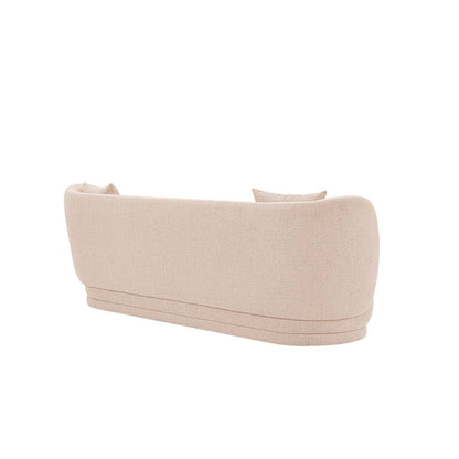 Sofa contemporain Siri de Manhattan Comfort de 92,52 po en lin tissé avec coussins - blé