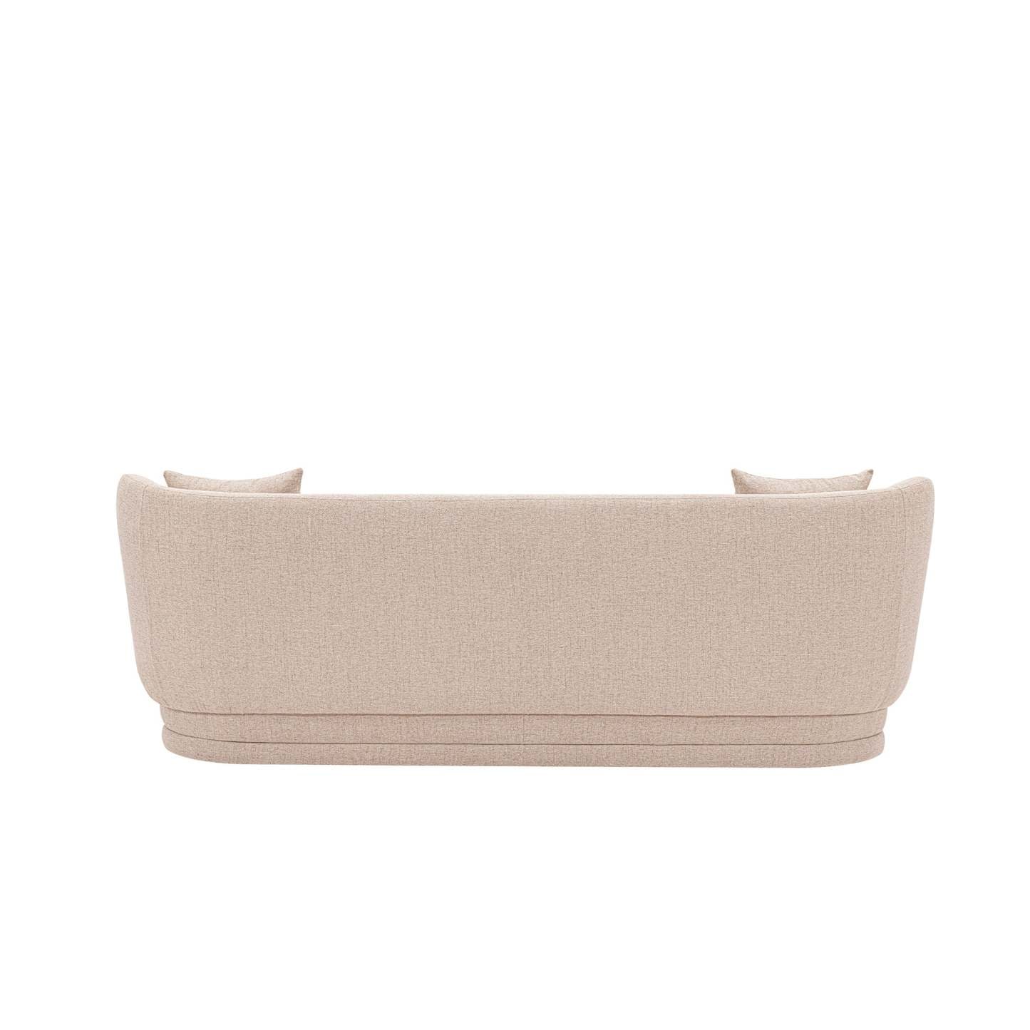 Sofa contemporain Siri de Manhattan Comfort de 92,52 po en lin tissé avec coussins - blé