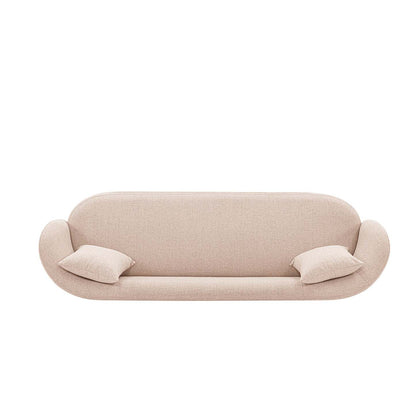 Sofa contemporain Siri de Manhattan Comfort de 92,52 po en lin tissé avec coussins - blé