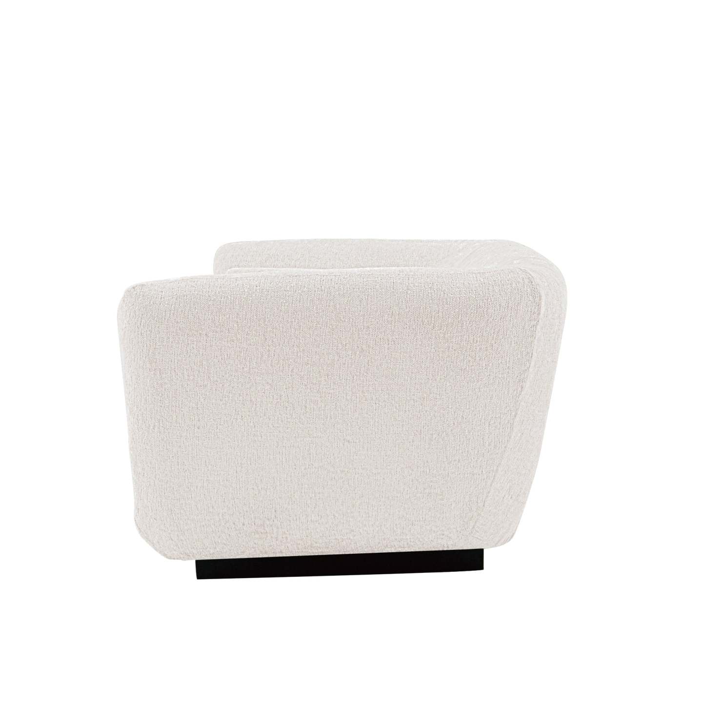 Canapé contemporain Ulka de Manhattan Comfort en chenille avec coussins - crème