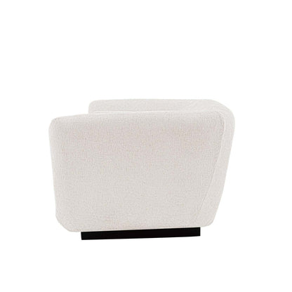 Canapé contemporain Ulka de Manhattan Comfort en chenille avec coussins - crème