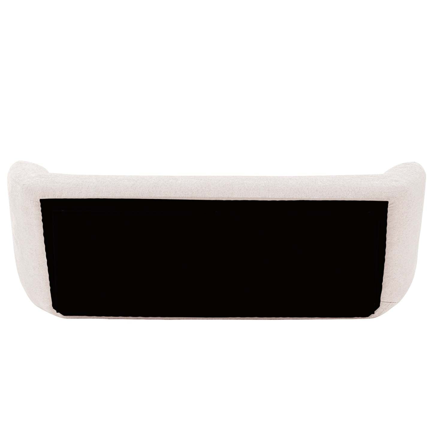 Canapé contemporain Ulka de Manhattan Comfort en chenille avec coussins - crème