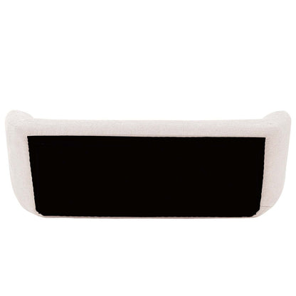 Canapé contemporain Ulka de Manhattan Comfort en chenille avec coussins - crème