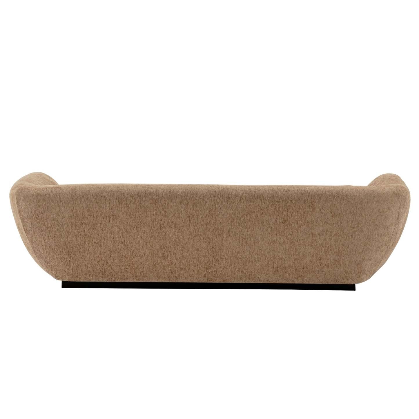 Sofa contemporain Ulka de Manhattan Comfort en chenille avec coussins - brun clair