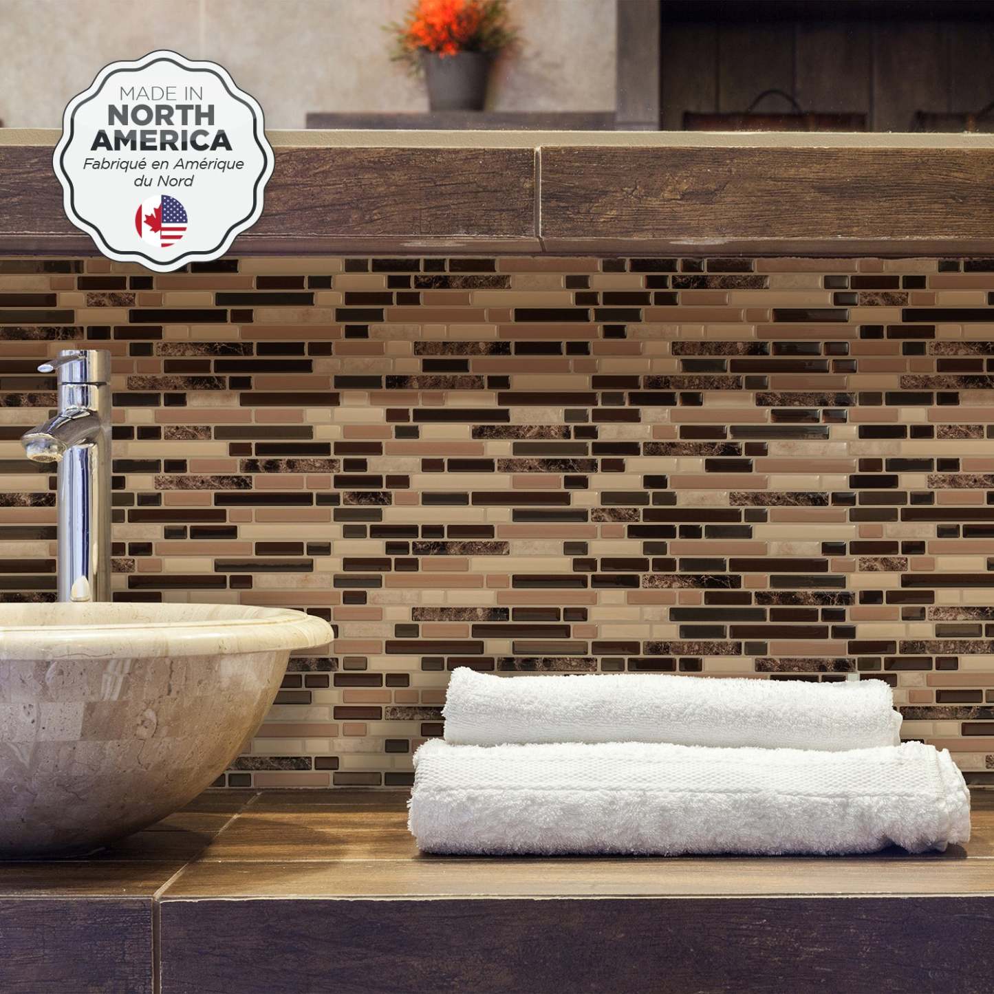 Smart Tiles peler et coller 4 feuilles 10 x 9 Dosseret - Bellagio Keystone