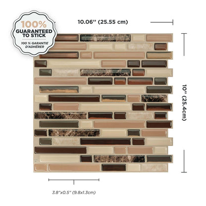 Smart Tiles peler et coller 4 feuilles 10 x 9 Dosseret - Bellagio Keystone