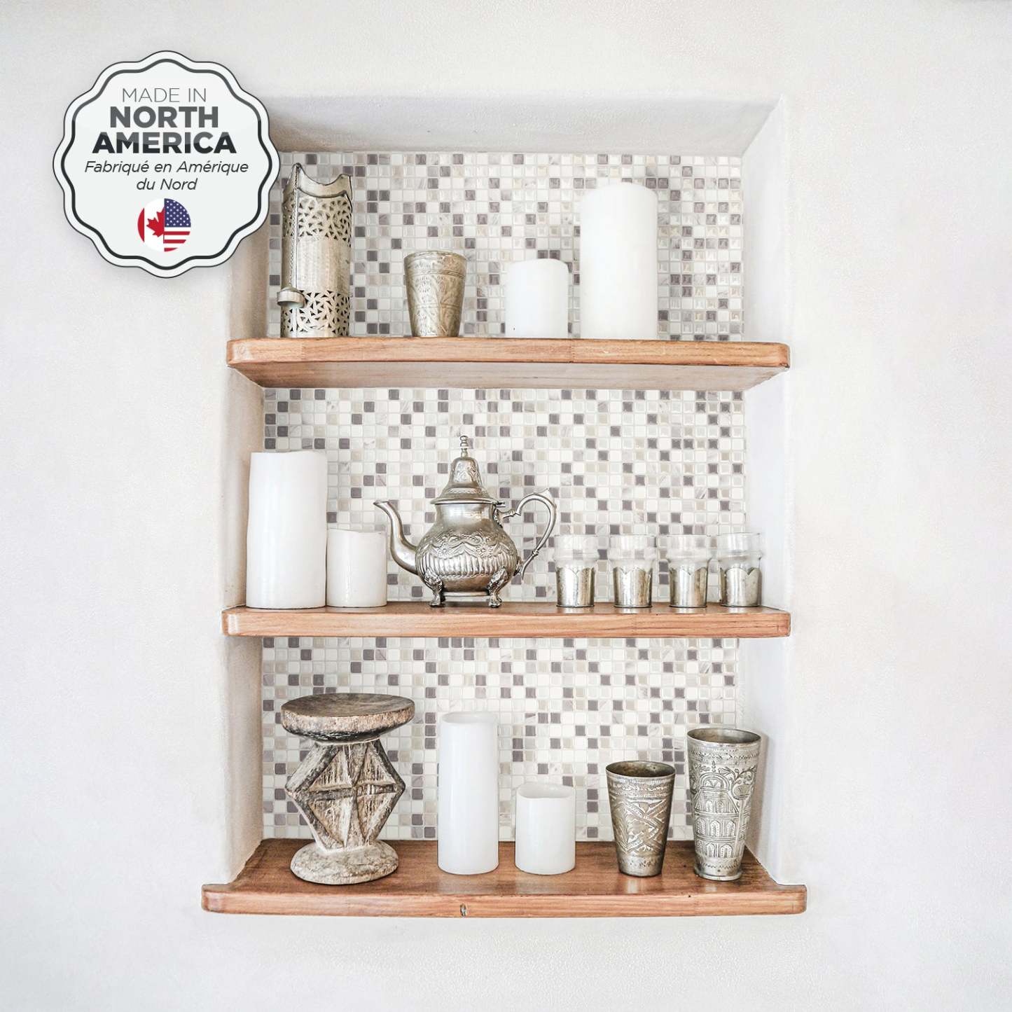 Smart Tiles peler et coller 4 feuilles 12 x 10 dosseret - Minimo Noche