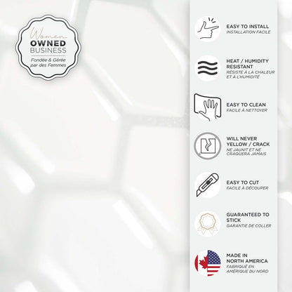 Carrelage adhésif Smart Tiles 4 feuilles 11 x 10 - Hexago