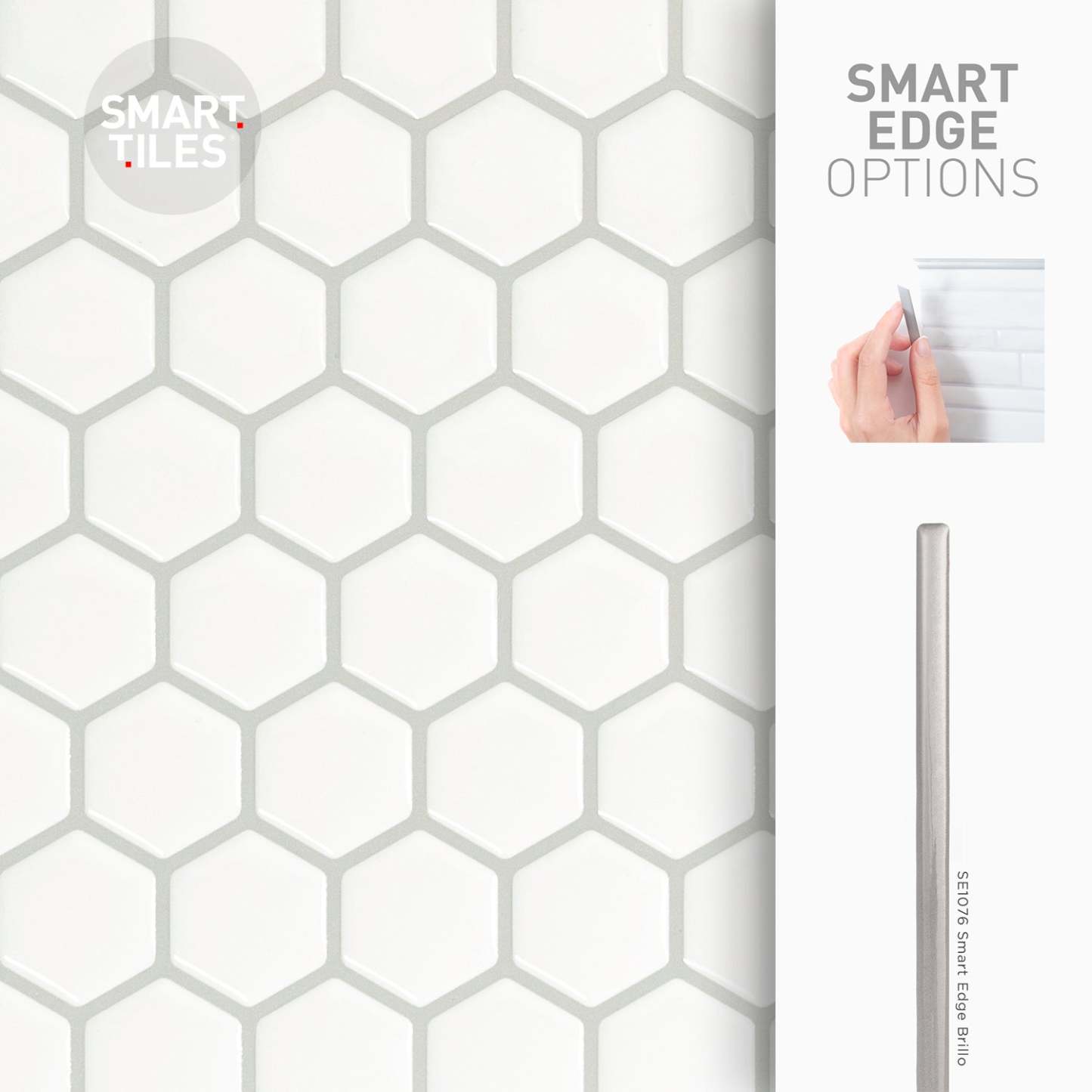 Carrelage adhésif Smart Tiles 4 feuilles 11 x 10 - Hexago