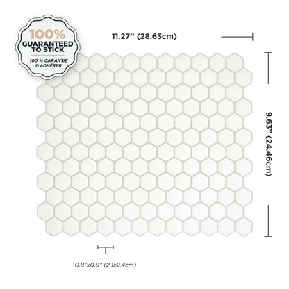 Carrelage adhésif Smart Tiles 4 feuilles 11 x 10 - Hexago