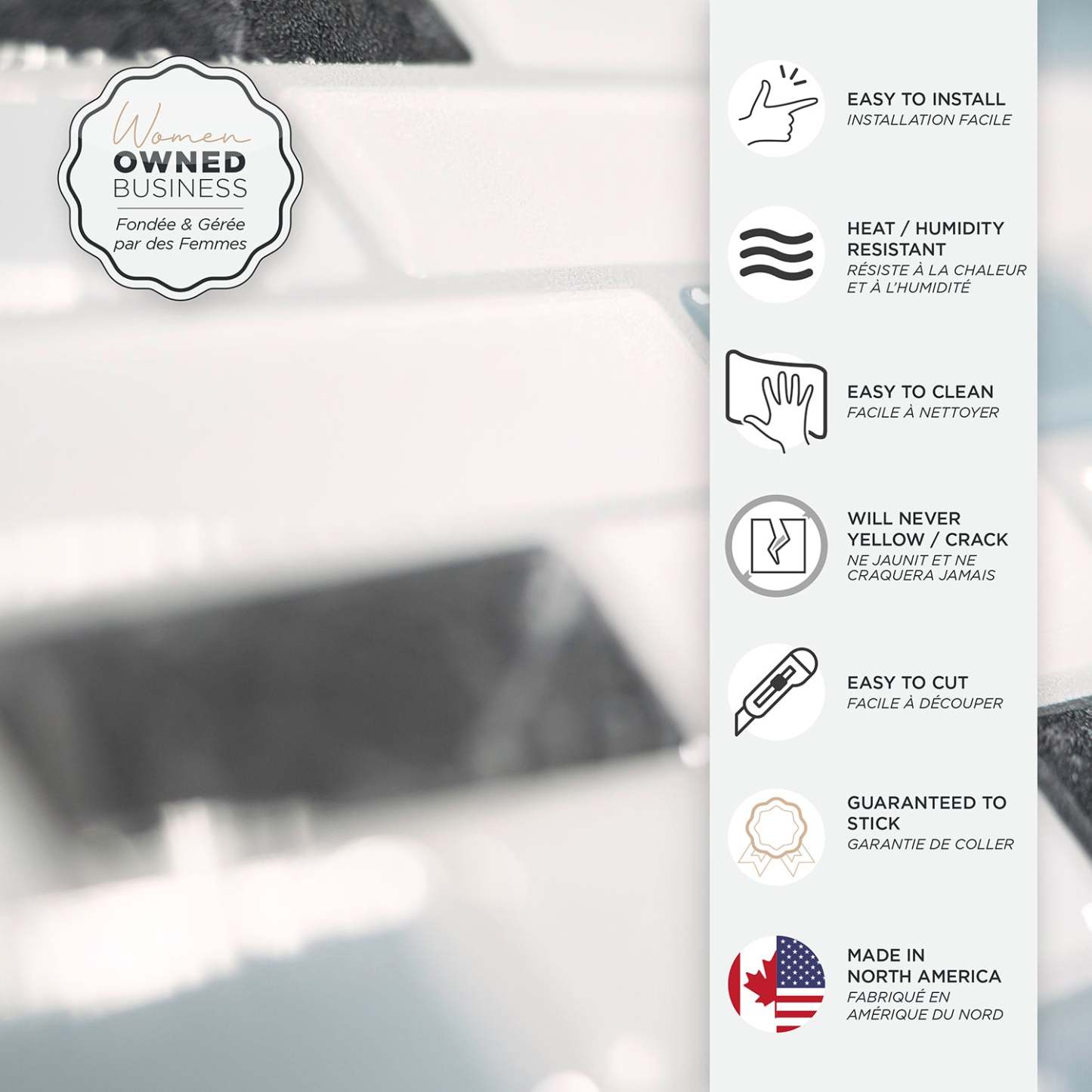 Carrelage adhésif Smart Tiles 4 feuilles 10 x 9 - Muretto Brina