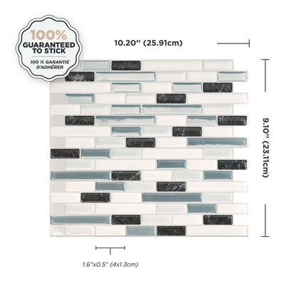 Carrelage adhésif Smart Tiles 4 feuilles 10 x 9 - Muretto Brina