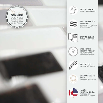 Dosseret Smart Tiles Peel and Stick 4 feuilles 10 x 9 - Muretto Alaska