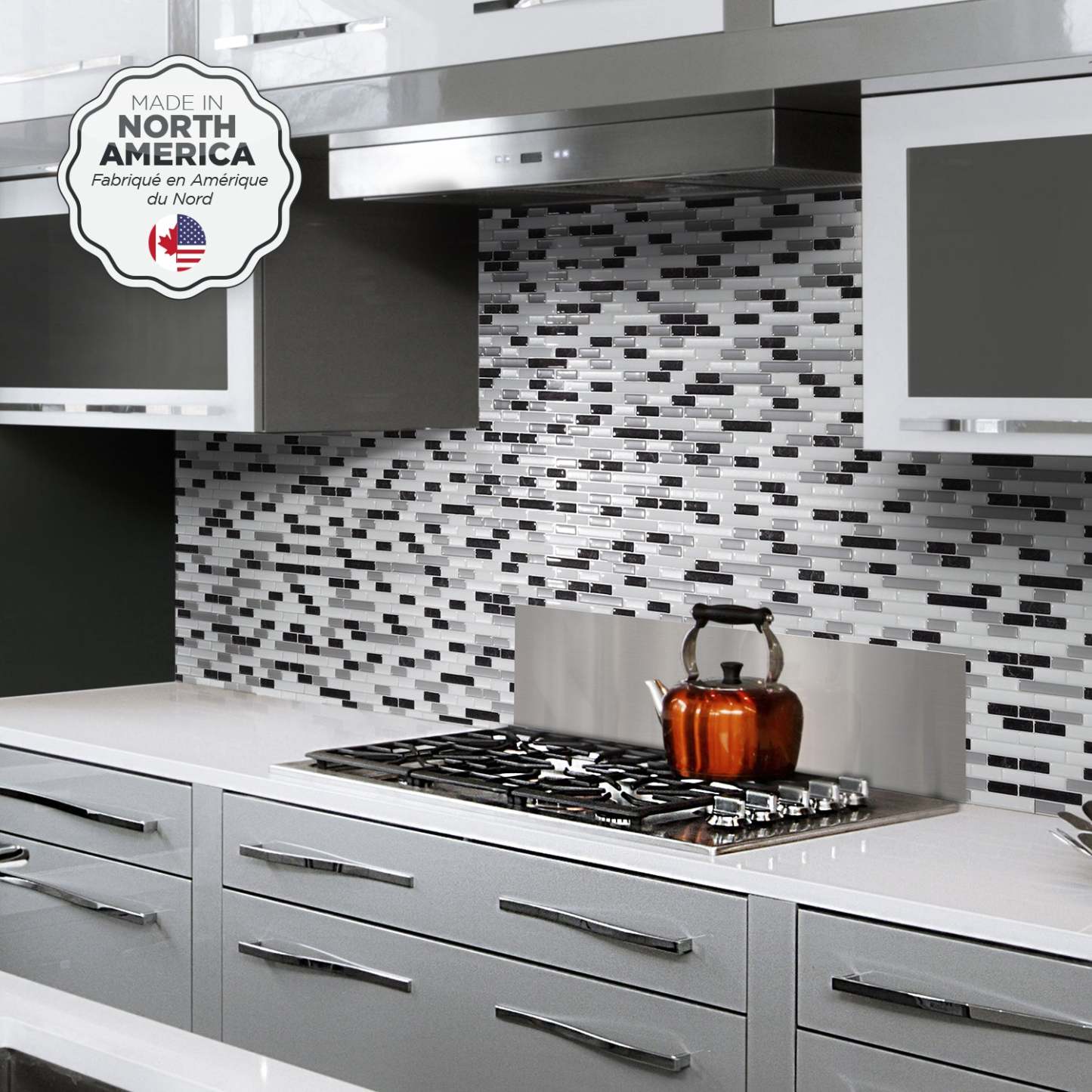 Dosseret Smart Tiles Peel and Stick 4 feuilles 10 x 9 - Muretto Alaska