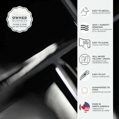 Smart Tiles peler et coller 4 feuilles 12 x 9 Dosseret - Metro Nero