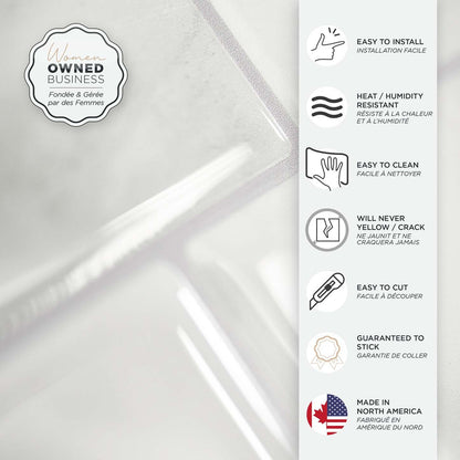 Smart Tiles peler et coller 4 feuilles 12 x 9 dosseret - Metro Carrera