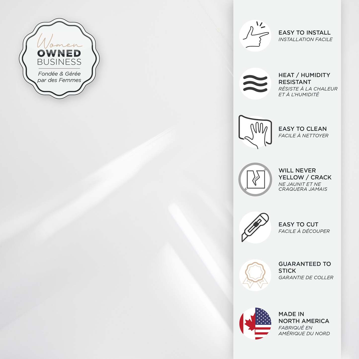 Smart Tiles peler et coller 4 feuilles 12 x 9 dosseret - Metro Blanco