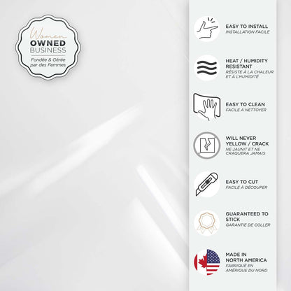 Smart Tiles peler et coller 4 feuilles 12 x 9 dosseret - Metro Blanco