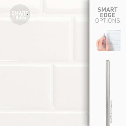 Smart Tiles peler et coller 4 feuilles 12 x 9 dosseret - Metro Blanco