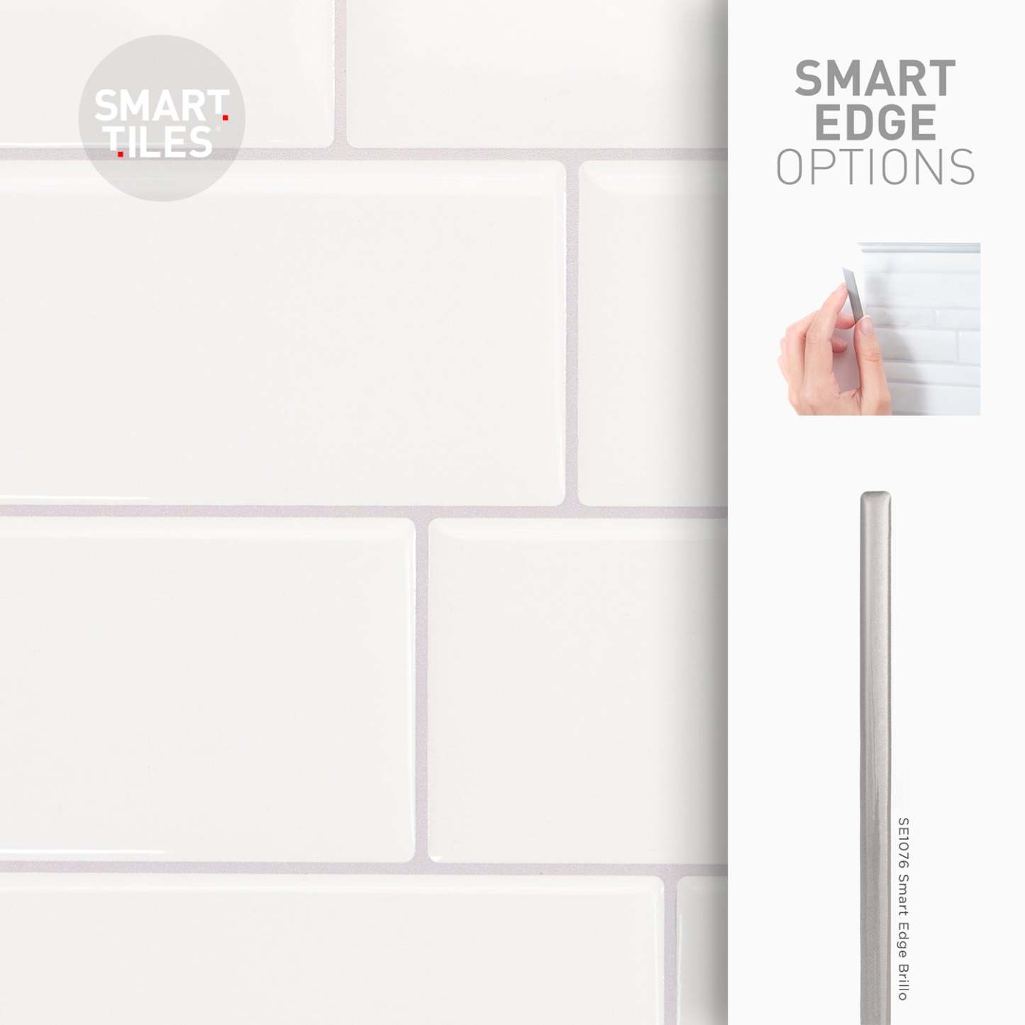 Smart Tiles peler et coller 4 feuilles 12 x 9 dosseret - Metro Campagnola